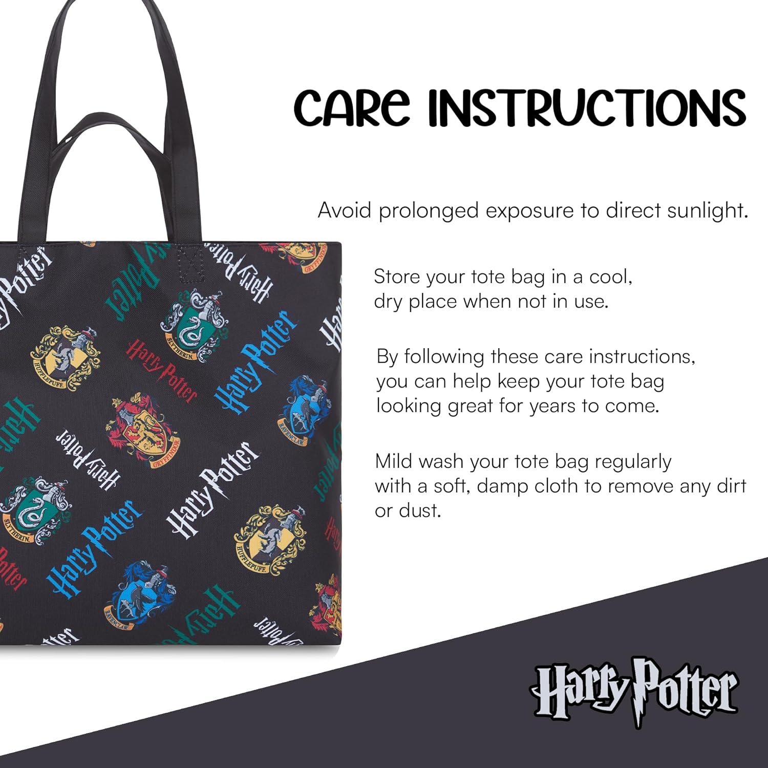 Harry Potter Nylon Tote bag - Girls, Boys, Teens, Adults - All Over Print Single Handle Nylon Tote Handbag