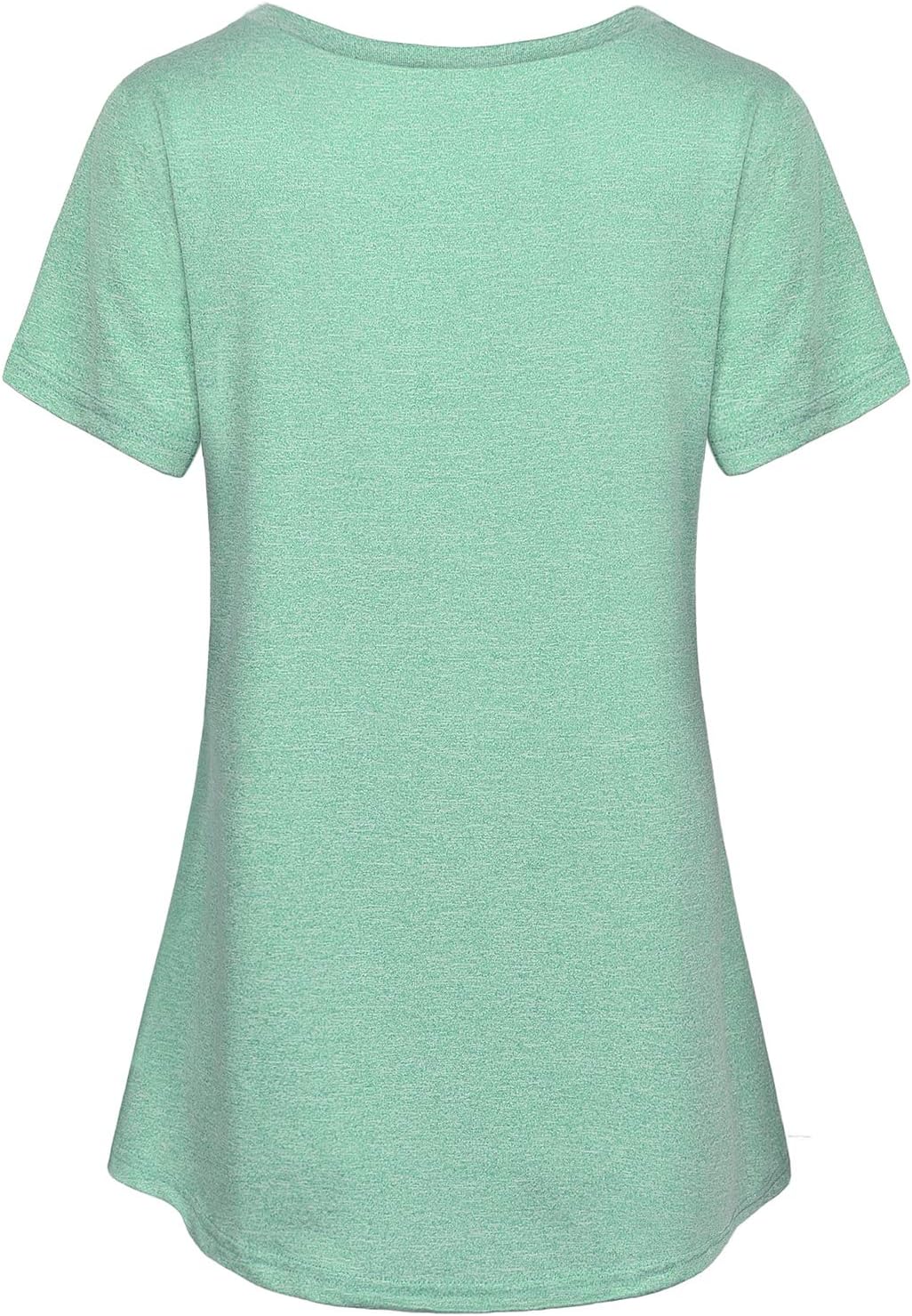 MOQIVGI Womens Crew Neck Casual Workout Tops Activewear Yoga Gym Sports Shirts - Image 2