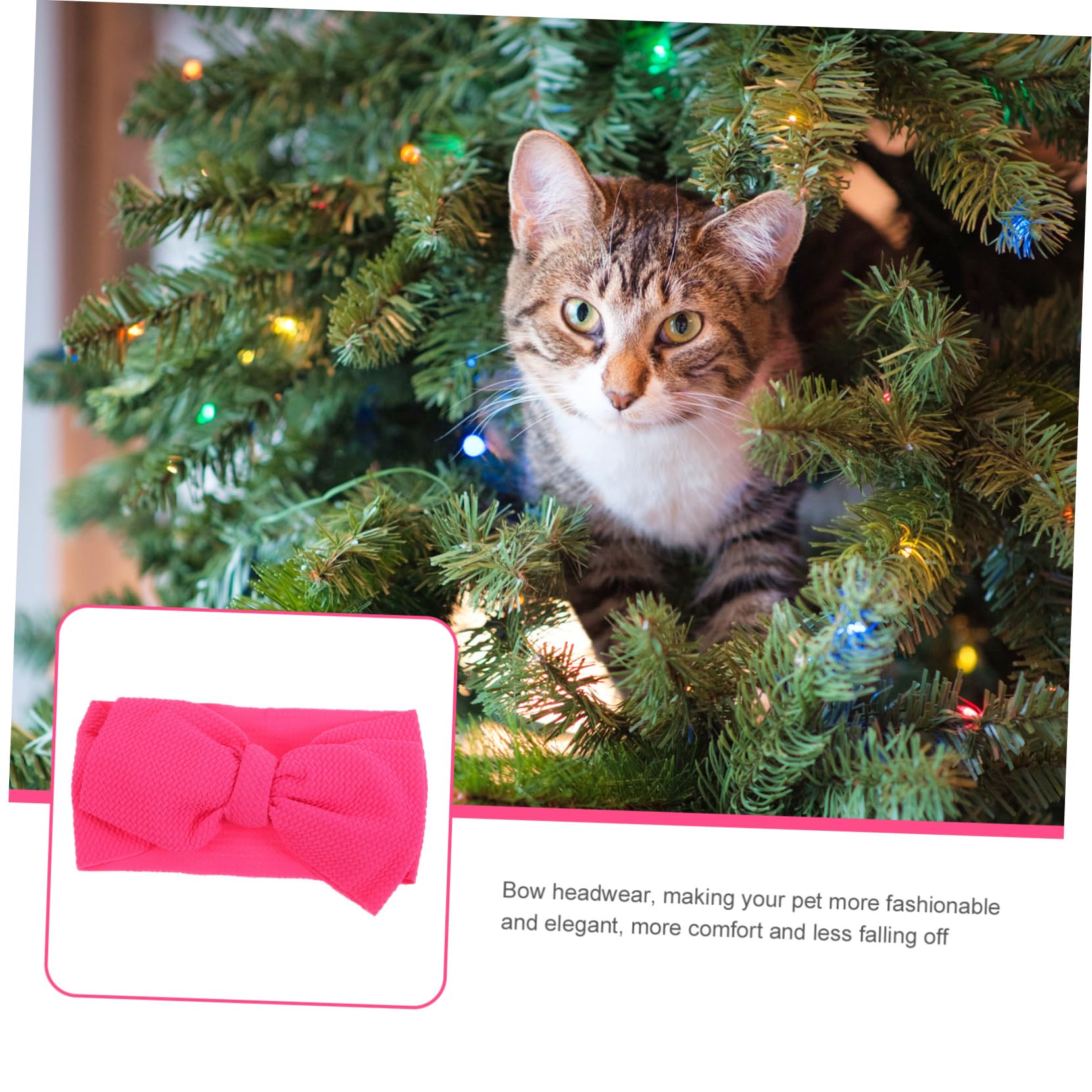 TOGEVAL Puppy Bow Headband Comfortable Pet Hair Bow Accessory for Dogs for Parties Festivals and Photo Shoots Made of Durable Stand Attract Attention