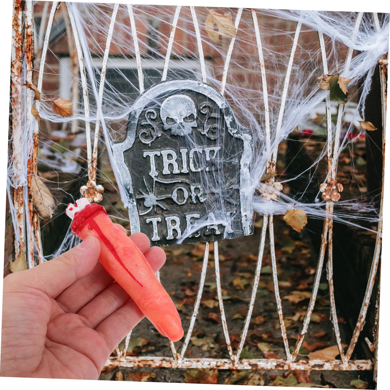 10 Stück Halloween Fake Finger - Blutige Abgetrennte Finger Grusel Requisiten