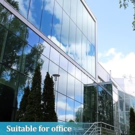 Coavas One Way Window Privacy Film, Reflective Window Tint for Home See Out Not in, Sun Blocking Anti UV Static Cling Glass Windows Door Coverings for Winter, 17.5x78.7 Inch