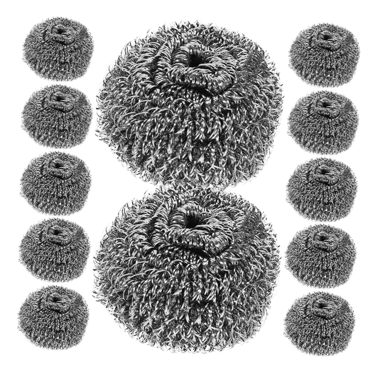 12pezzi Spugne in Acciaio Per Cucina Resistente e Multifunzionale Spugnette Ergonomiche Per Pentole Forno e Pulizia Esterna Strumenti Lavastoviglie Durevoli e Facili Da Usare