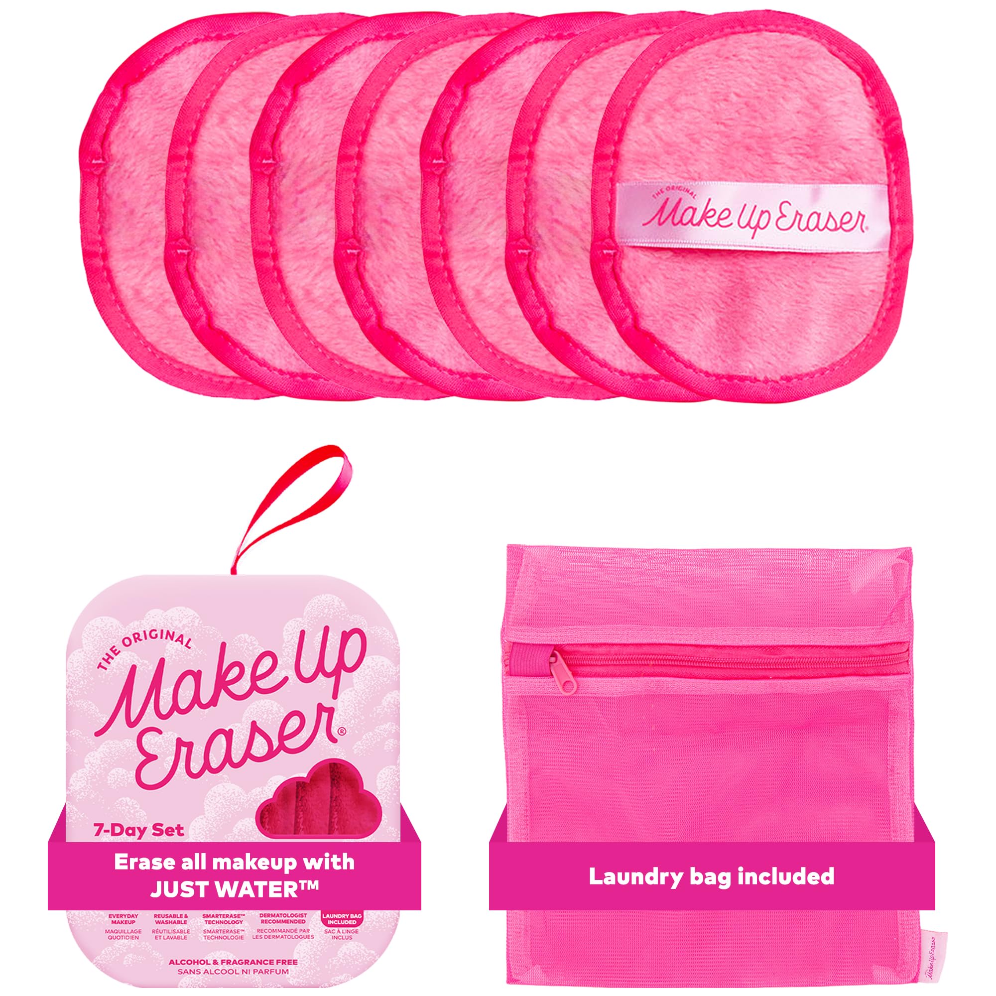MakeUp Eraser, 7-Day Set, Erase All Makeup With Just Water, Including Waterproof Mascara, Eyeliner, Foundation, Lipstick, and More