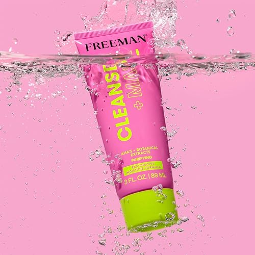 Miniatura 10 de Freeman Limpiador + máscara, crema hidratante y purificante de crema a espuma, cuidado de la piel multiusos, limpiador facial y máscara facial,