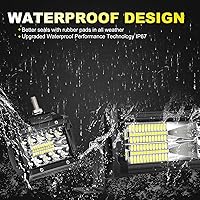 Vista 7 de TURBO SII Barra de luz LED de 22 pulgadas, triple fila, 306 W, 30600 lúmenes, haz combinado de inundación, 2 unidades, 4 pulgadas, 60 W, luces LED