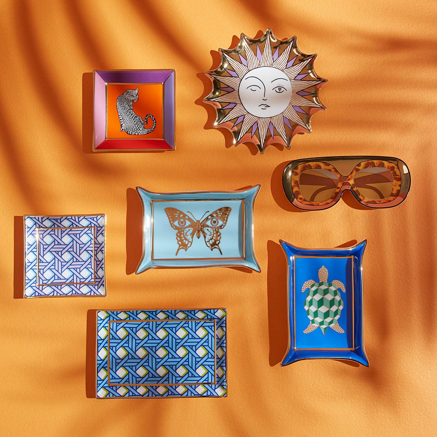 Jonathan Adler Bandeja cuadrada Safari, multicolor, talla única