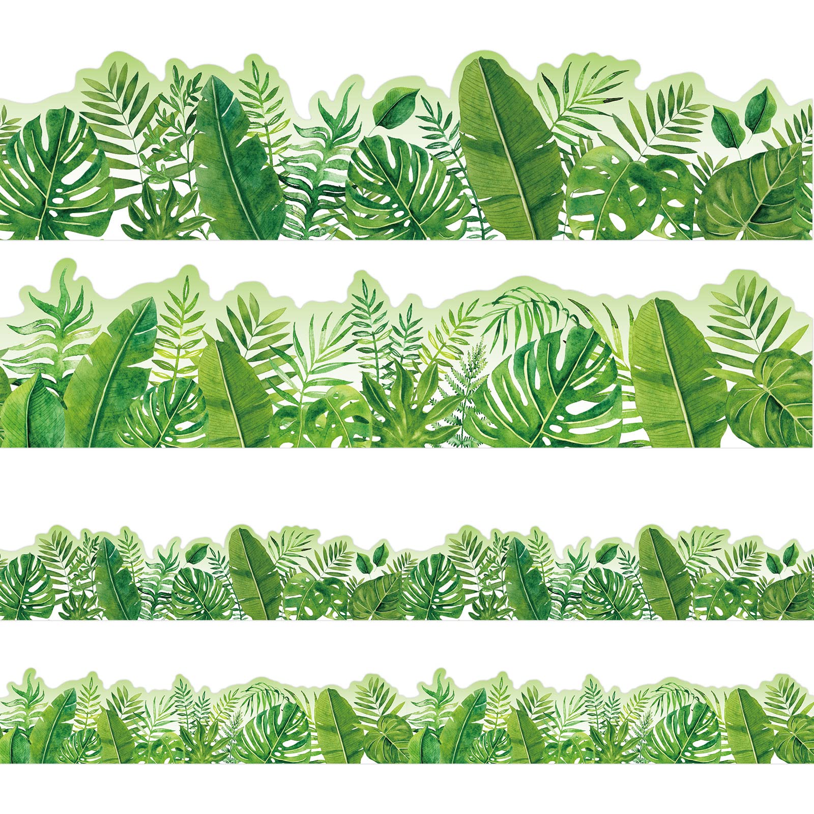 Tropical Leaves Bulletin Board Border Safari Scalloped Border Trim for Classroom 59ft