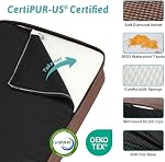 COZY KISS Orthopedic Dog Bed for Large Size Dog, XL Dogs Crate Bed, L Shaped Foam Anti-Slip Bottom Pet Cat Sofa with Washable Removable Cover, Suitable for Pet Up to 100 lbs, 44x32x7 inch, Brown