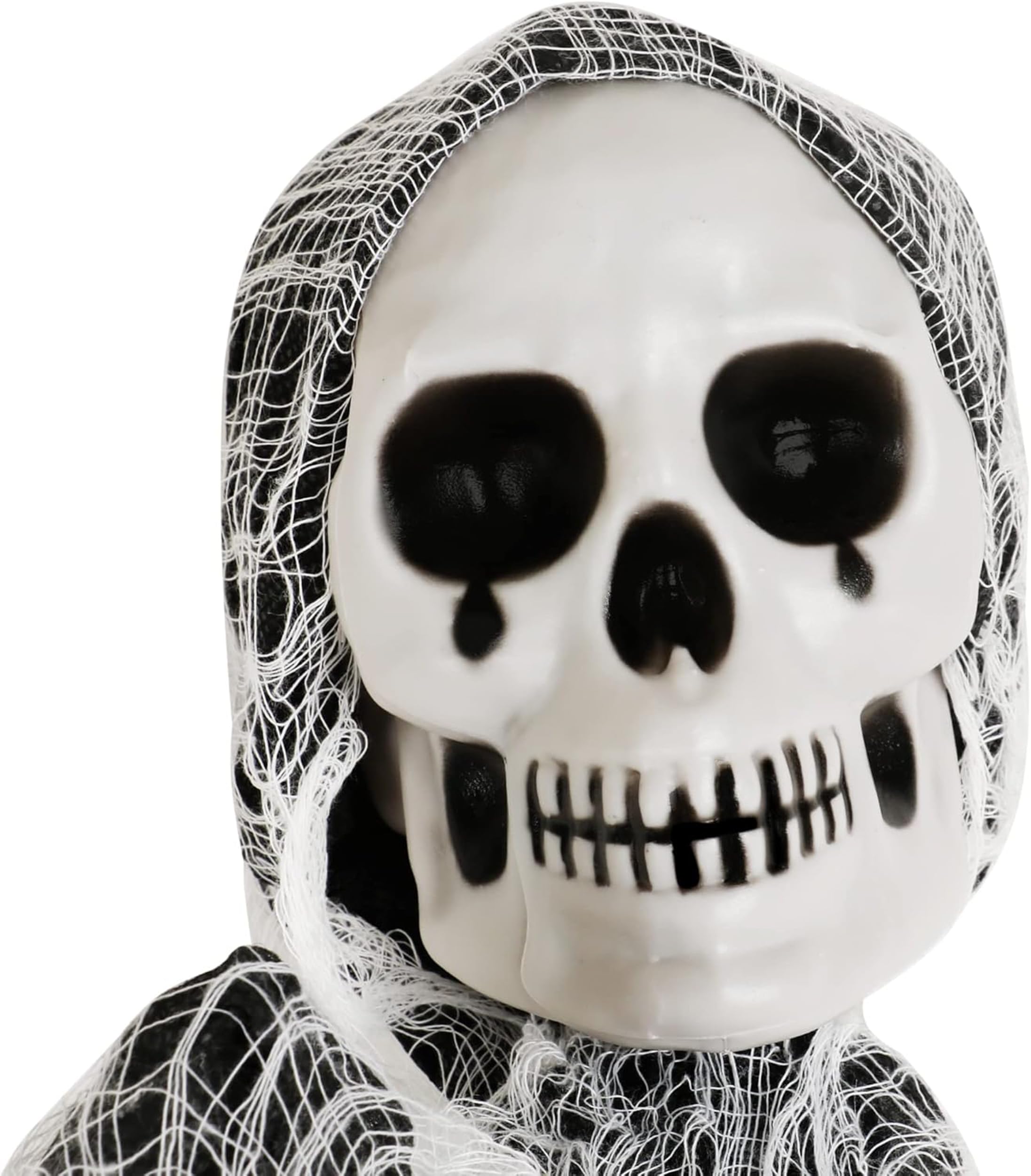 TRIXES Wiszący duch - dekoracje na drzwi - wisząca czaszka - Halloween - ogród dla domu - ganek - czarne drzwi wejściowe - 3 szt