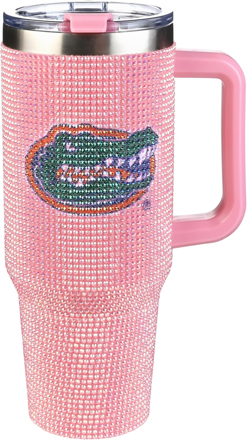 The Memory Company Officially Licensed NCAA - University of Florida 46oz Pink Bling Game Day Tumbler