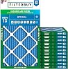 Filterbuy 12x27x1 Air Filter MERV 13 Optimal Defense 12-Pack, Pleated HVAC AC Furnace Air Filters Replacement Actual Size: 11.50 x 26.50 x 0.75 Inches