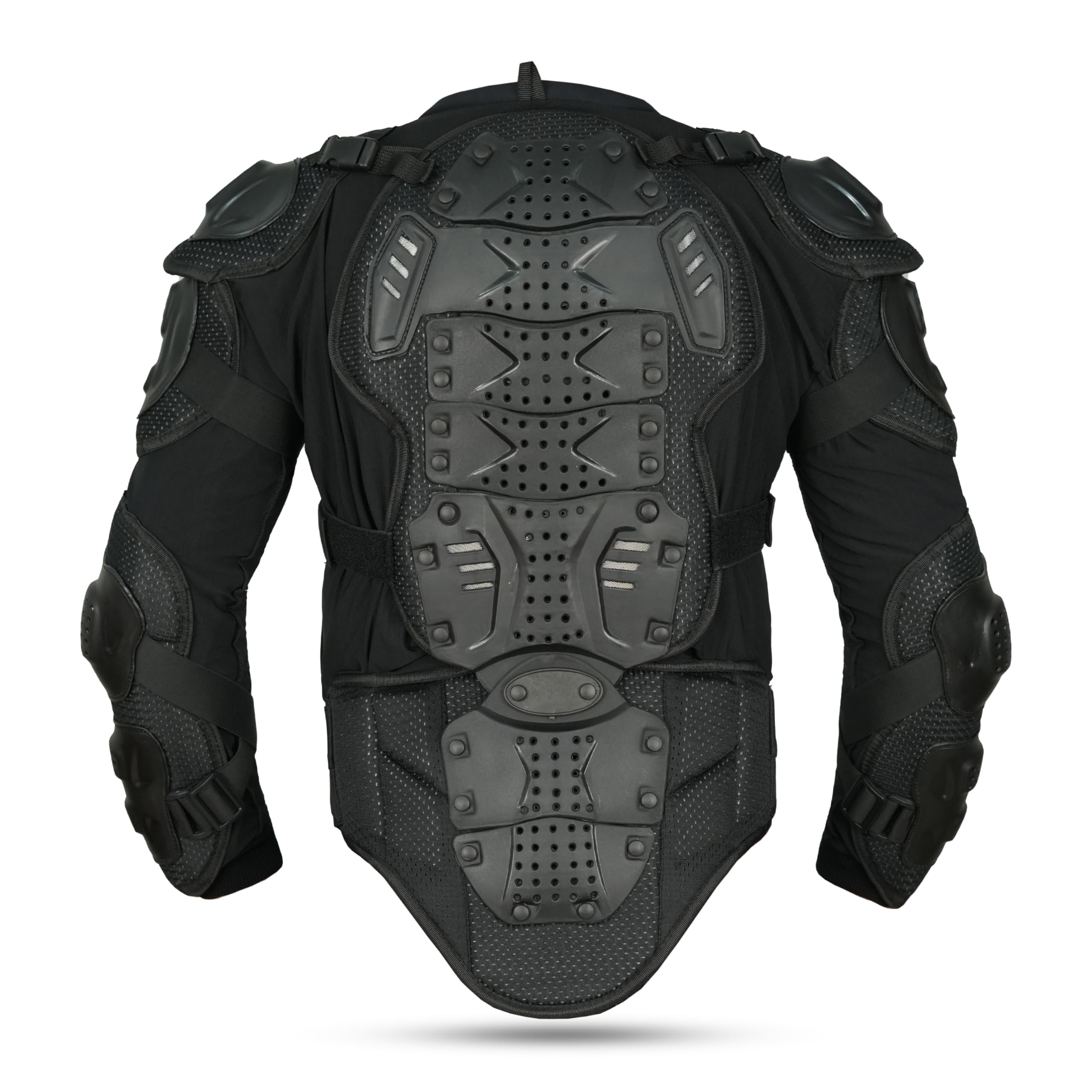 Leatherick Chaqueta protectora para motociclistas: armadura completa con protector de pecho para hombres y mujeres. Ideal para motocross, cuatrimotos y otras actividades todoterreno. Equipada para mot