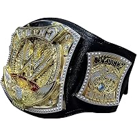 Doliremy Champion Belt World Heavyweight / W Gold Logo Champion Belt Black Pro Wrestling Champion Belt Length Approximately 1