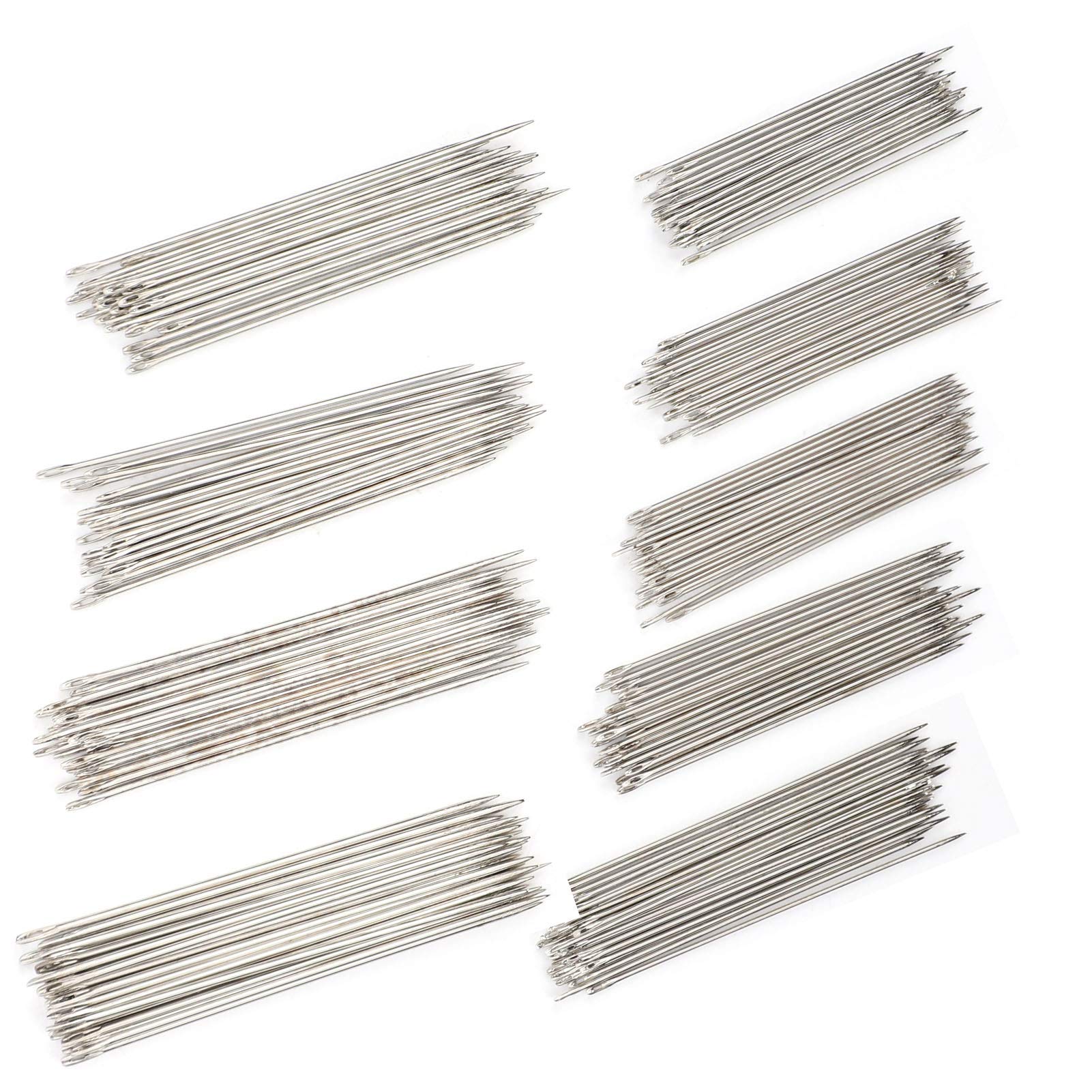 216 Pezzi Aghi Da Cucito A Mano In Acciaio Inox - 9 Misure Con Foro Piccolo - Kit Per Quilting, Ricamo E Riparazioni