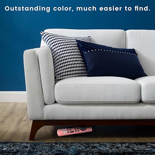 Miniatura 4 de Funda de repuesto para control remoto InsigniaToshiba FireTV Controller 2021 CTRC1US21, funda de silicona con cordón, color rosa