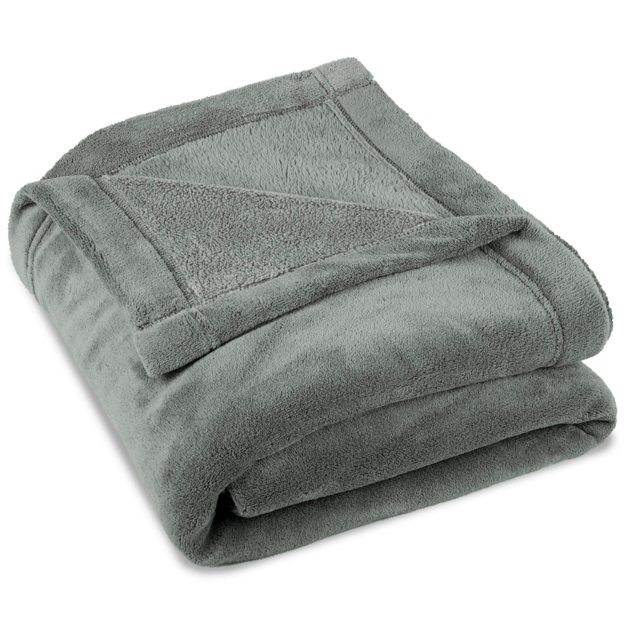 CelinaTex Montreal cuddly blanket microfibre blanket Coral fleece 150 x 200 cm silver