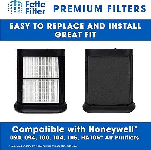 Miniatura 5 de Fette Filter - Filtro de repuesto HPA100 Premium True HEPA H13 R Compatible con el purificador de aire Honeywell HPA 090 094 100 104 105 HA106