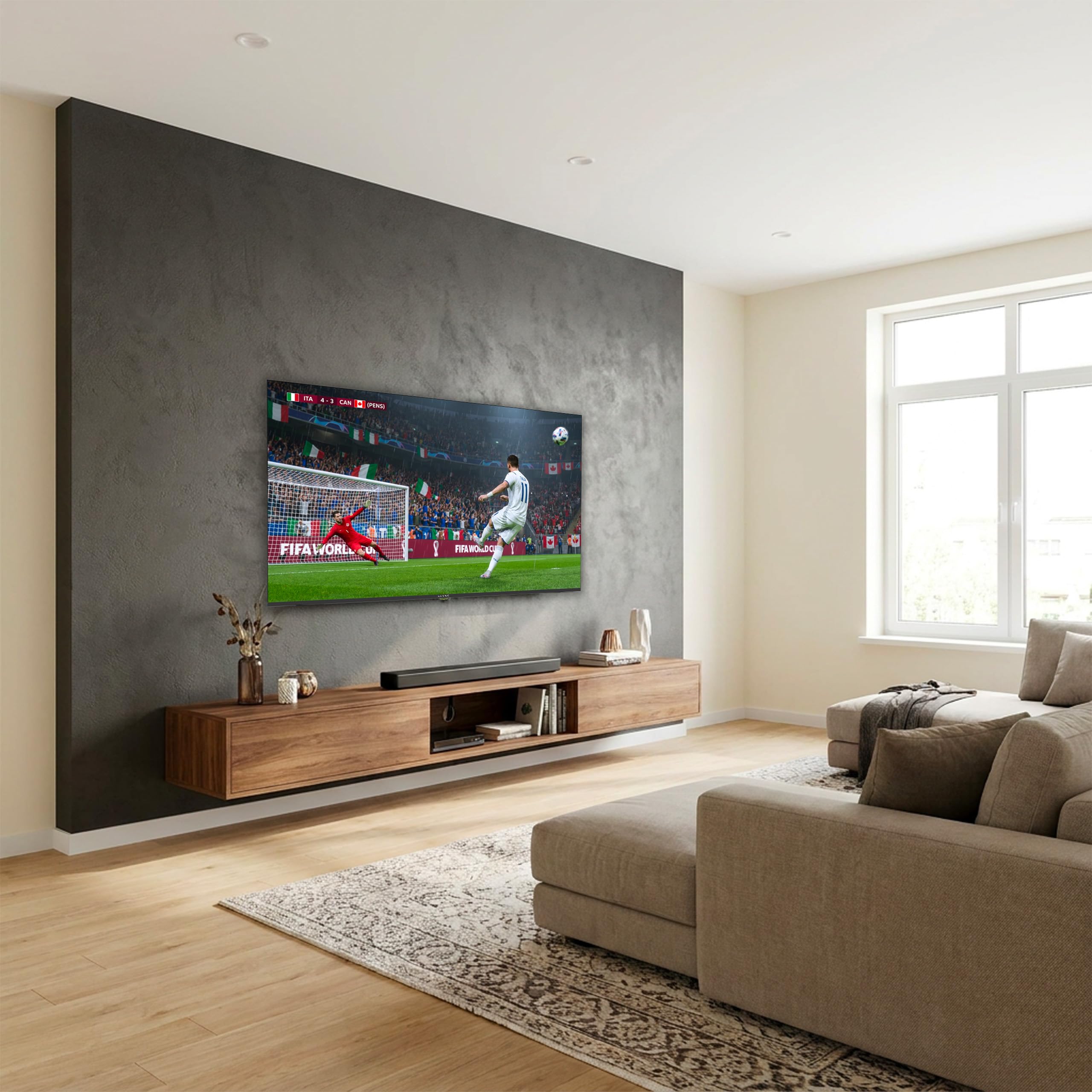 Telewizor Kiano LD55W02 Smart TV 55" 4K UHD LED z Tizen OS, Wi-Fi Dual Band, Bluetooth, DVB-T2 HEVC, DVB-S2, 3x HDMI, 2x USB