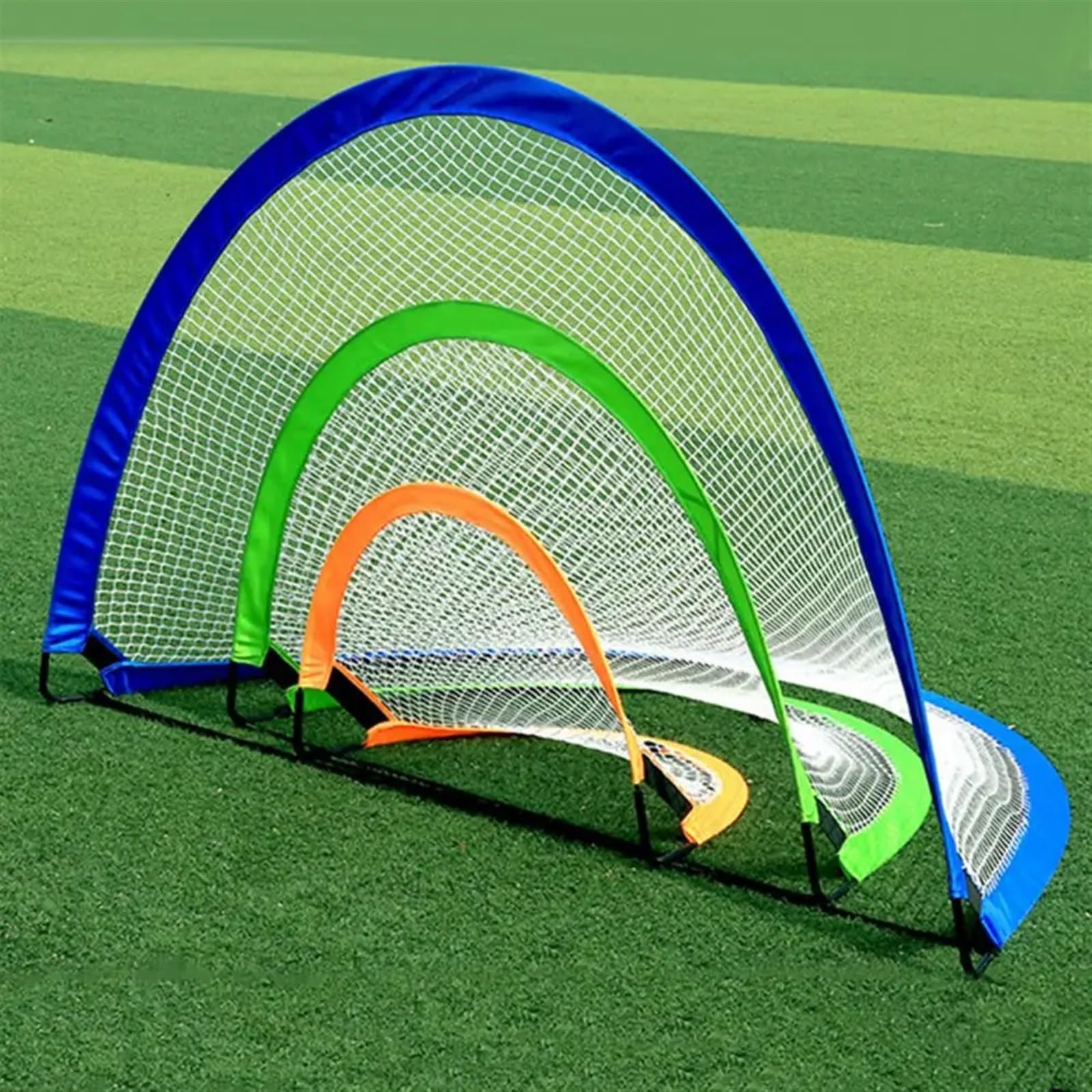 Porta da calcio pieghevole Rete da calcio pieghevole con staffa for palo in fibra for bambini e adolescenti Migliora la precisione le abilità Pratica i calci di punizione