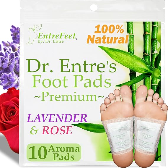Dr. Entre's Foot Pads: Premium Natural Lavender & Rose Foot Patches | 10 Pack