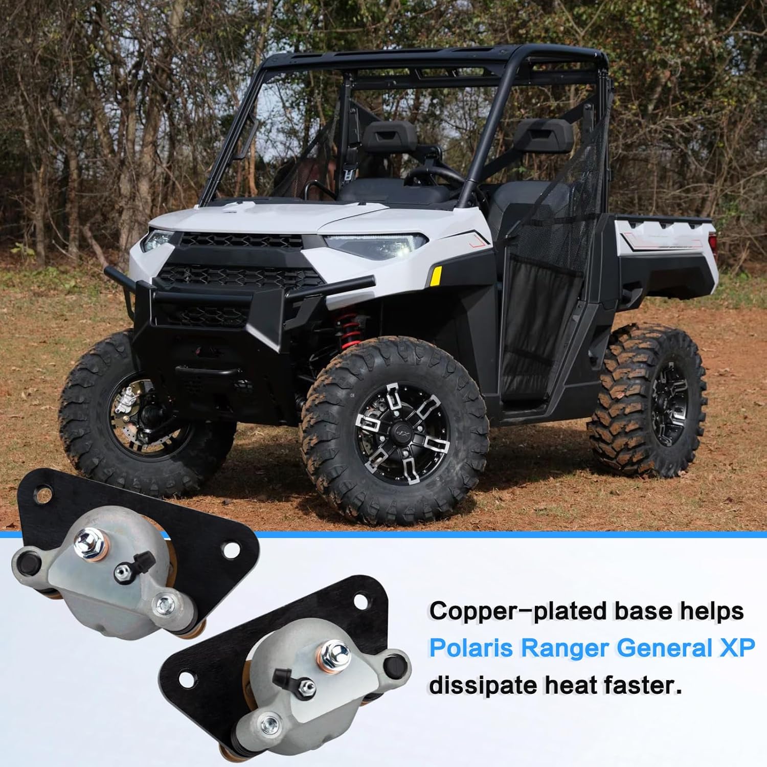 Rear Brake Calipers, Compatible with Polaris 2018-2024 Ranger 1000, Compatible with Polaris 2019-2024 General XP 1000, Replace Part Number 1912815 1912816 1912817