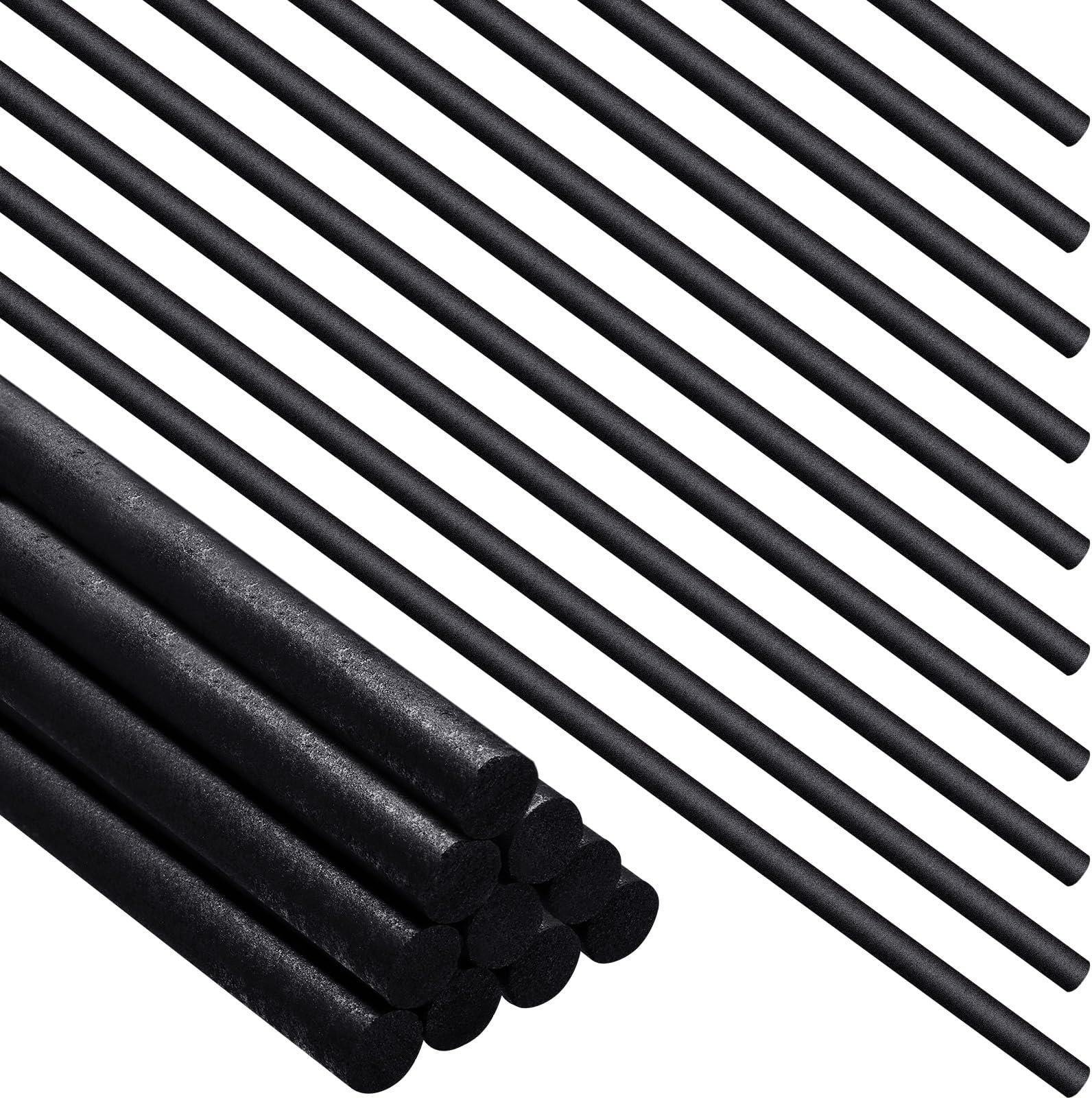 Graphite Stir Rod Stick Crucible Stir Rod Long Carbon Stirring Rod Graphite Crucible Stir Stick for Melting Casting Refining Gold Silver Copper, 12 Inch Length, 5/16 Inch Diameter (10 Pieces)