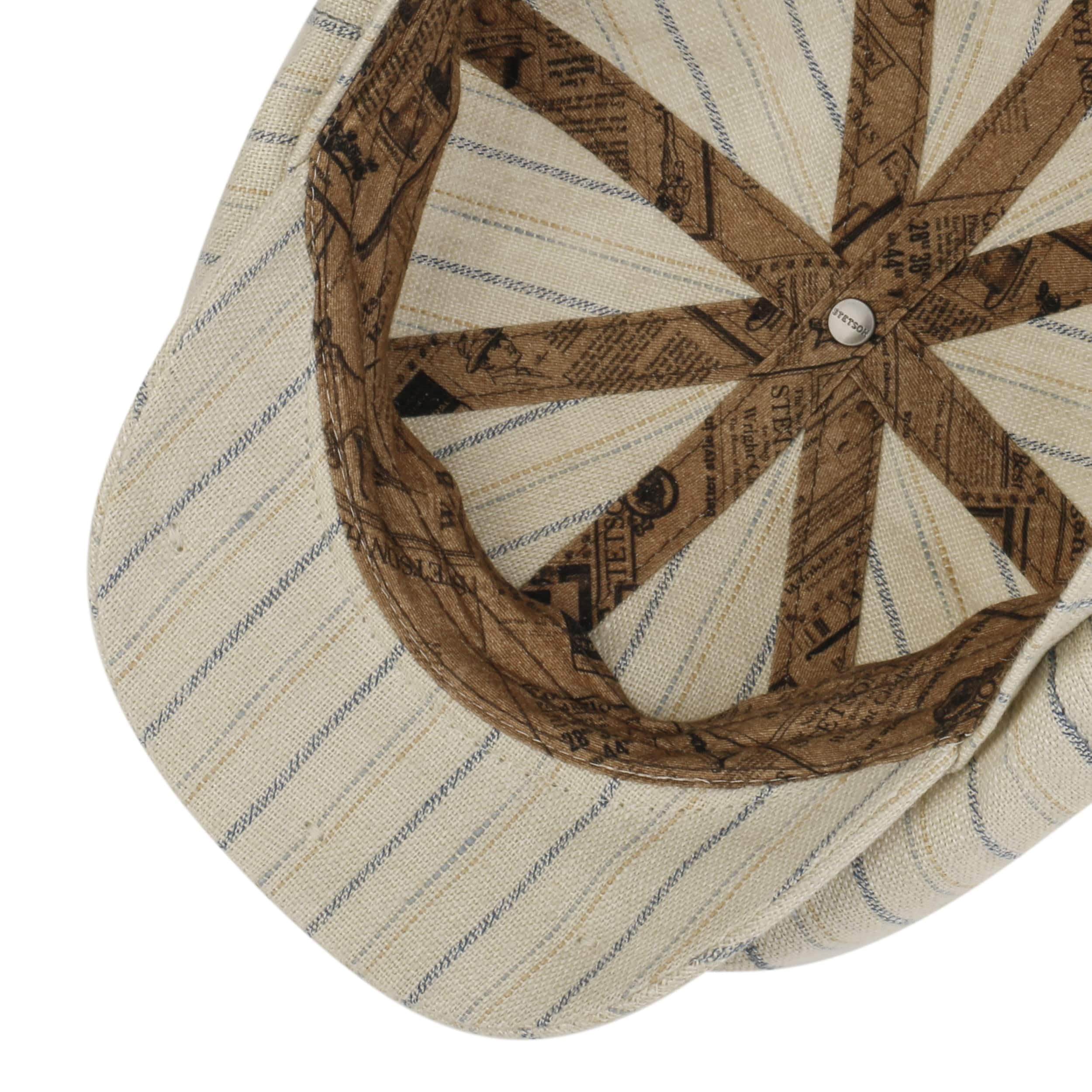 Stetson Ledford Casquette Gavroche a Rayures Multicolore Fabrique en Allemagne Homme Printemps Ete
