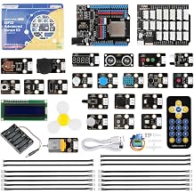 26 in 1 Sensor Modules Kit ESP32 Electronics Starter Kit Compatible with Arduino IDE/Scratch/Python | Online Tutorial/Development Board, WiFi & Bluetooth IoT ESP32 Microcontroller, Beginners Engineers