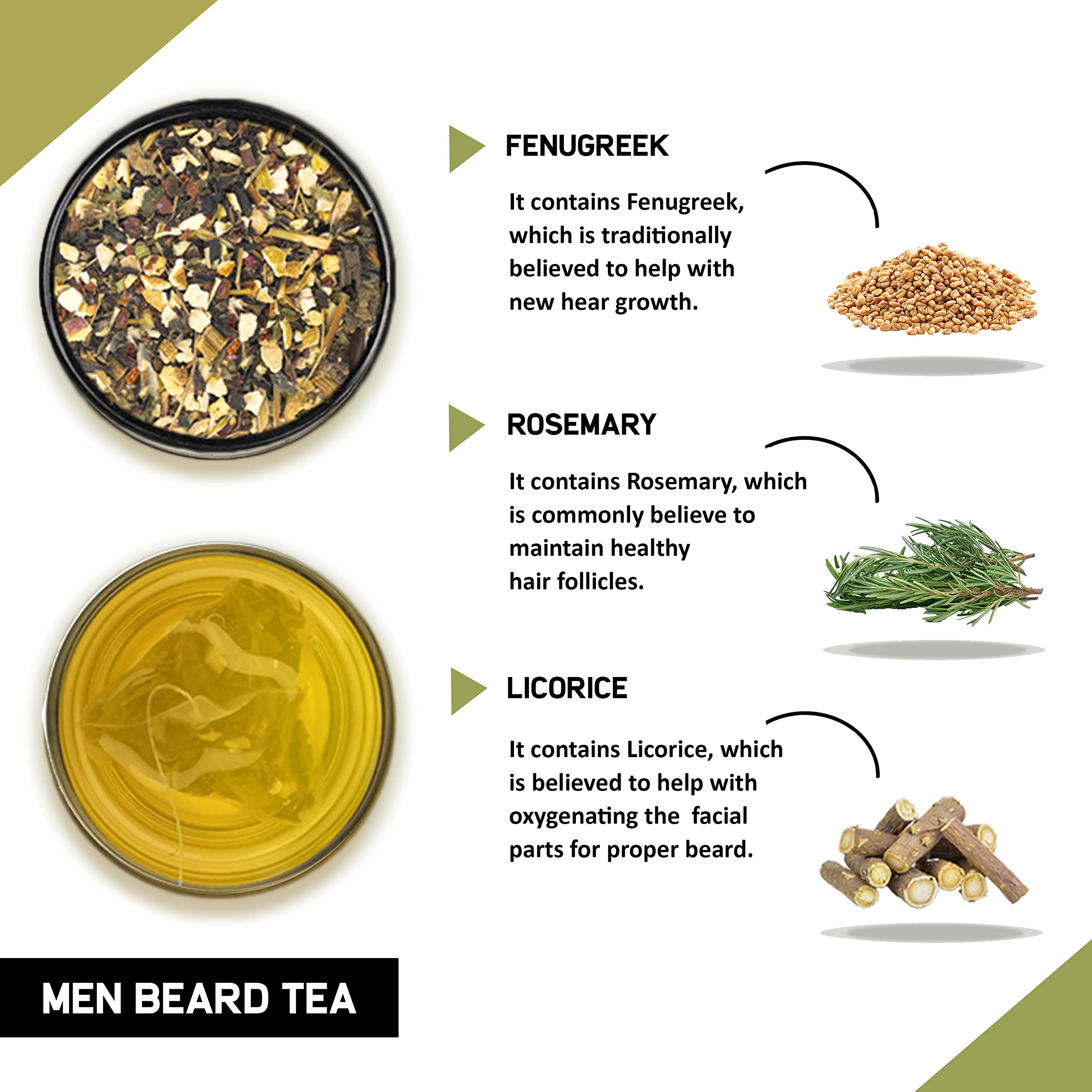 TEACURRY Beard Tea (6 Month Pack | 180 Tea Bags) - Helps with Hair Growth, Shine, Repair & Strength - Image 4 thumbnail