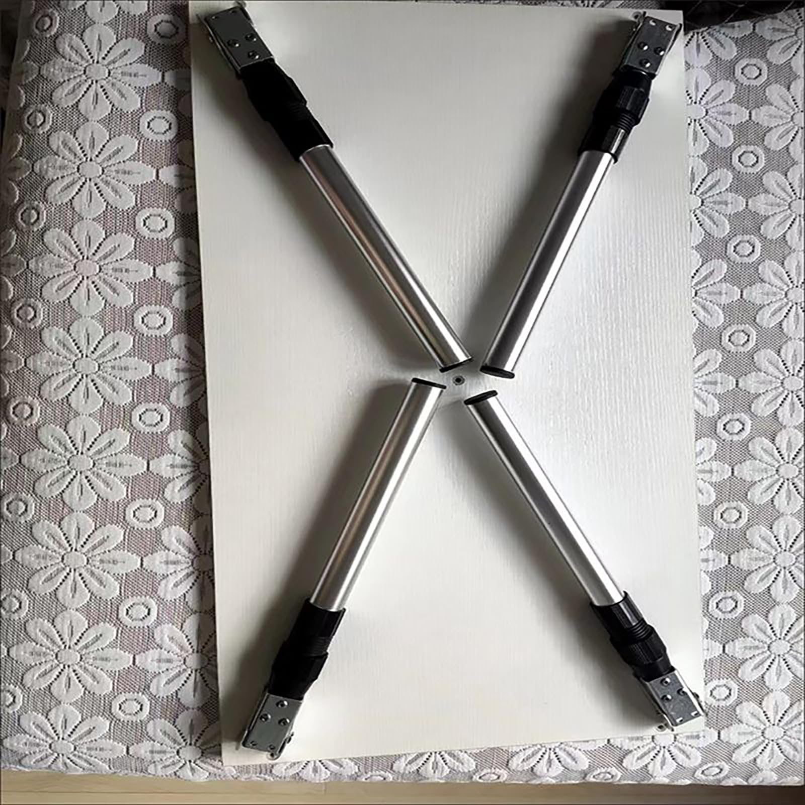 Tischbein klappbar, Klapptischbeine, höhenverstellbare Möbelbeine aus Edelstahl, für Küchenarbeitsplatten, Mobile Esstische für Wohnmobile, mit Schrauben (2PCS,Height:62-110cm)