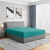 Vista 23 de Sábanas bajeras Cathay Home, individuales, de poliéster suave como la seda