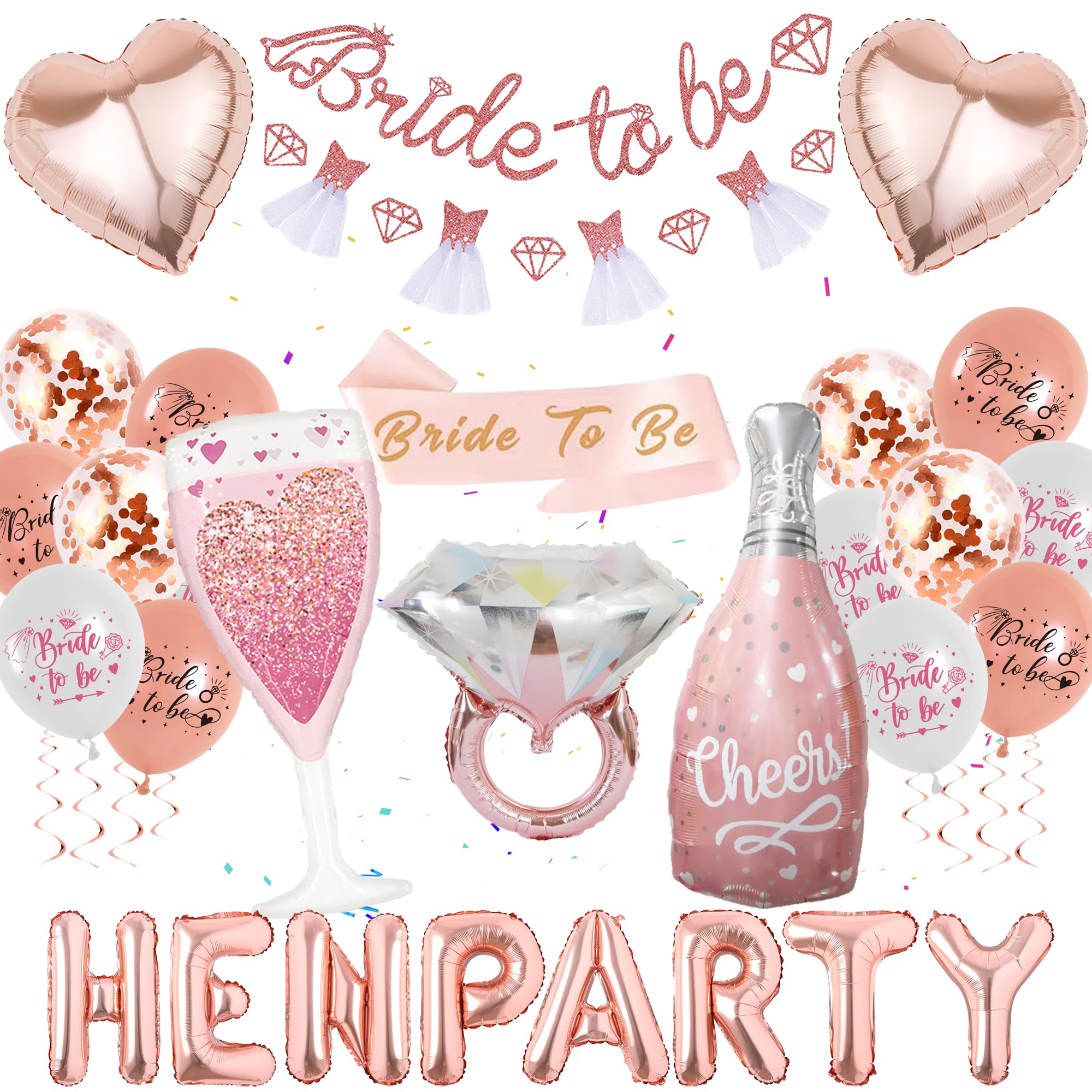 Rose Gold Hen Party Decorations