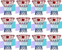 Vista 9 de Red de baloncesto de repuesto, actualización 2025, redes de baloncesto profesionales gruesas resistentes para exteriores, resistente a todos
