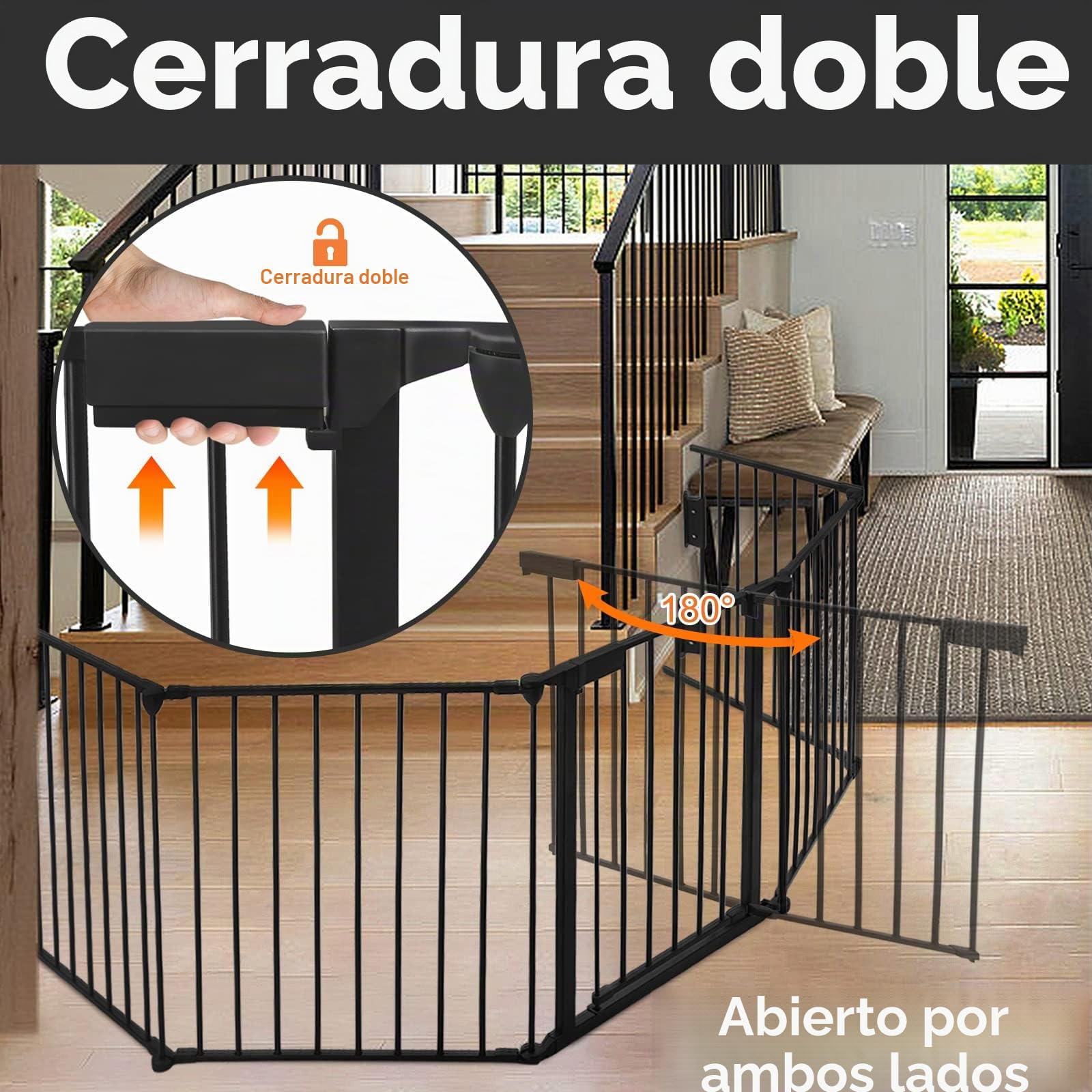 HENGMEI Rejilla protectora para chimenea, rejilla de protección infantil, plegable, para niños, tipo B