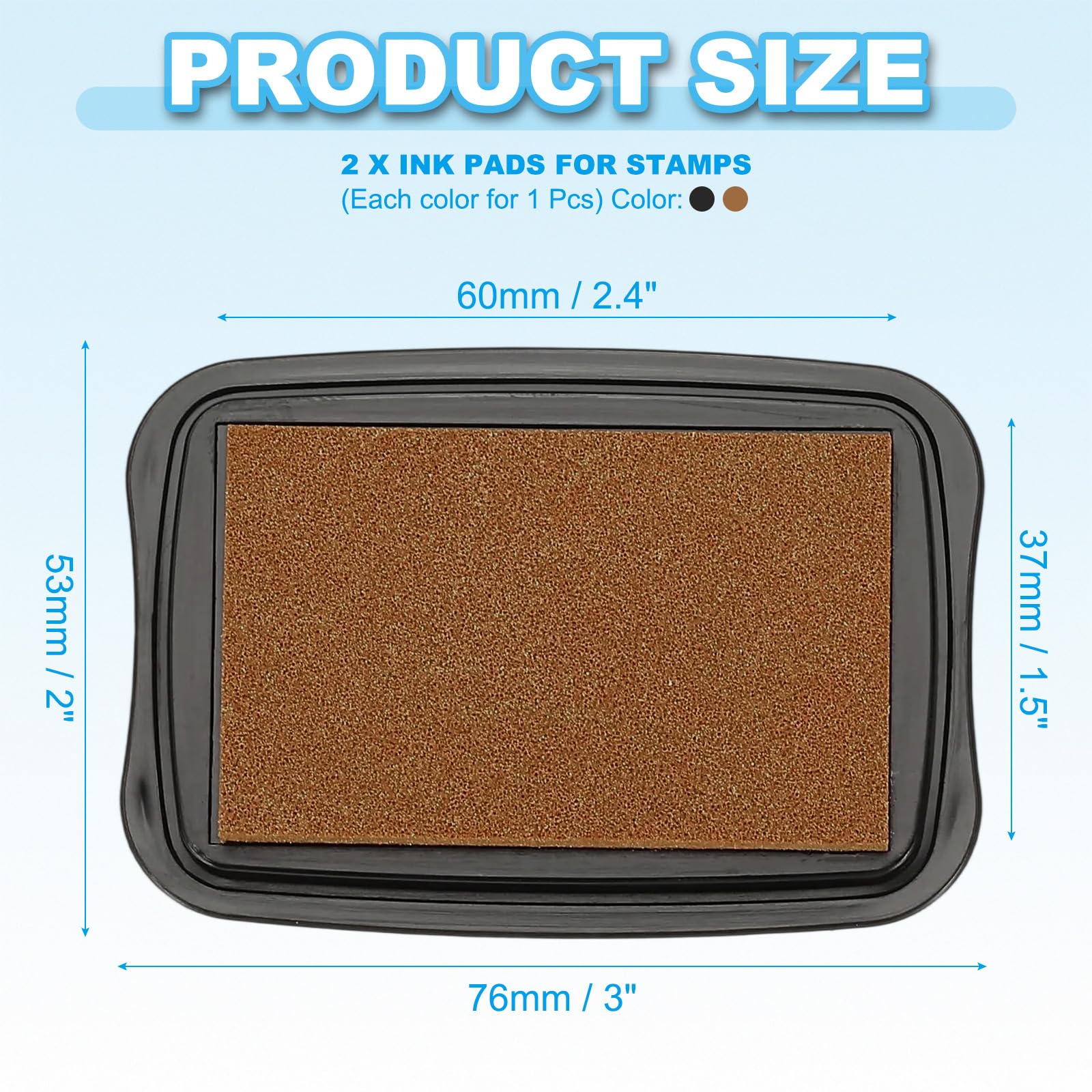 PATIKIL 3"x2" Large Stamp Pad - Image 2