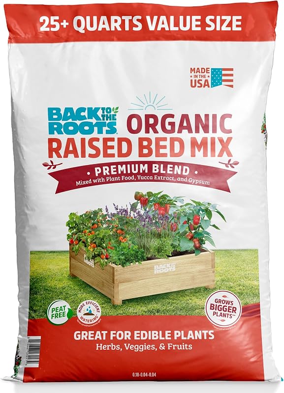 Back to The Roots 25.7qt (1 Cubic ft) All-Purpose Organic Raised Bed Soil