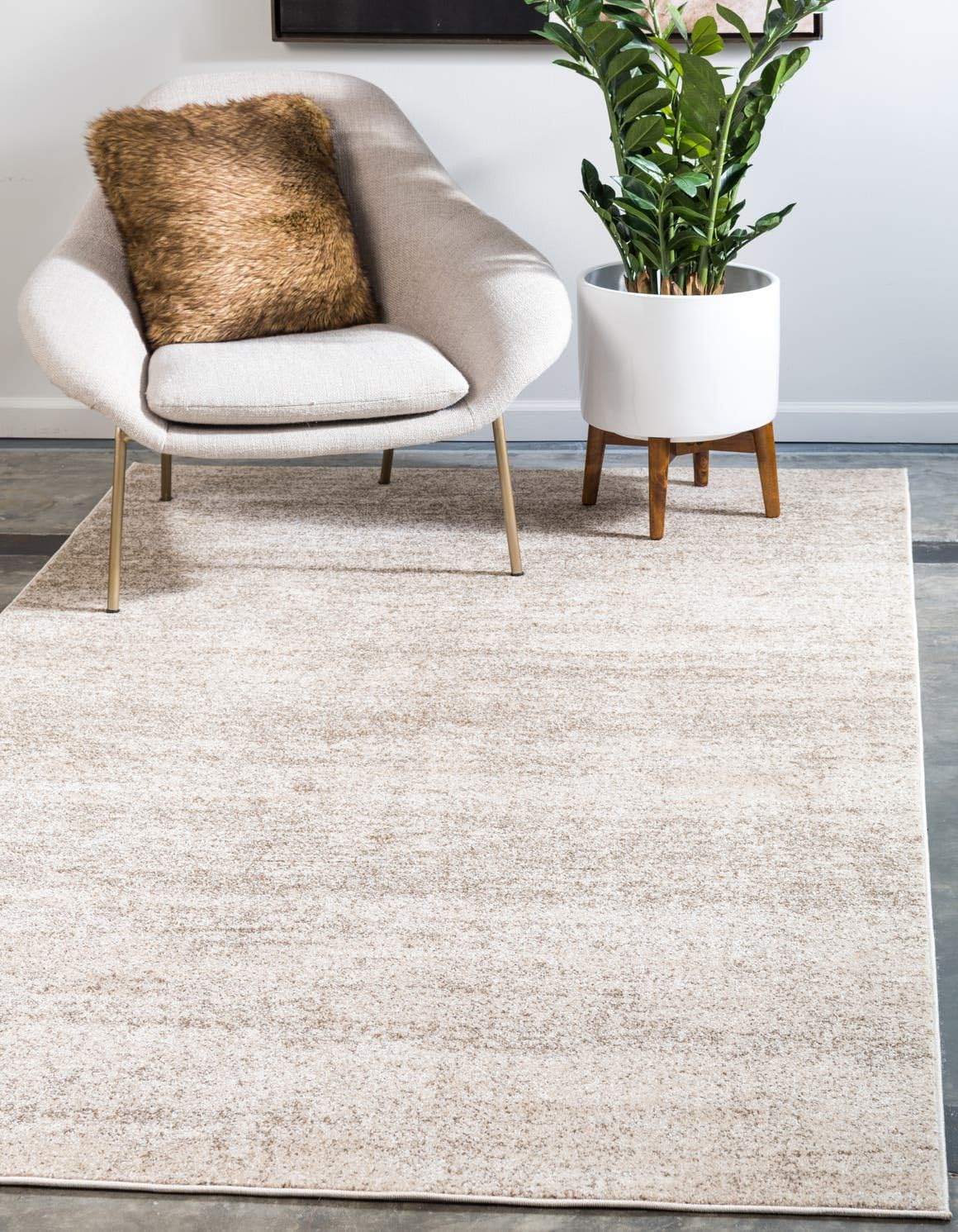 Unique Loom Del Mar Collection Area Rug - Lucille (3' 3" x 5' 3" Rectangle, Bone Beige)