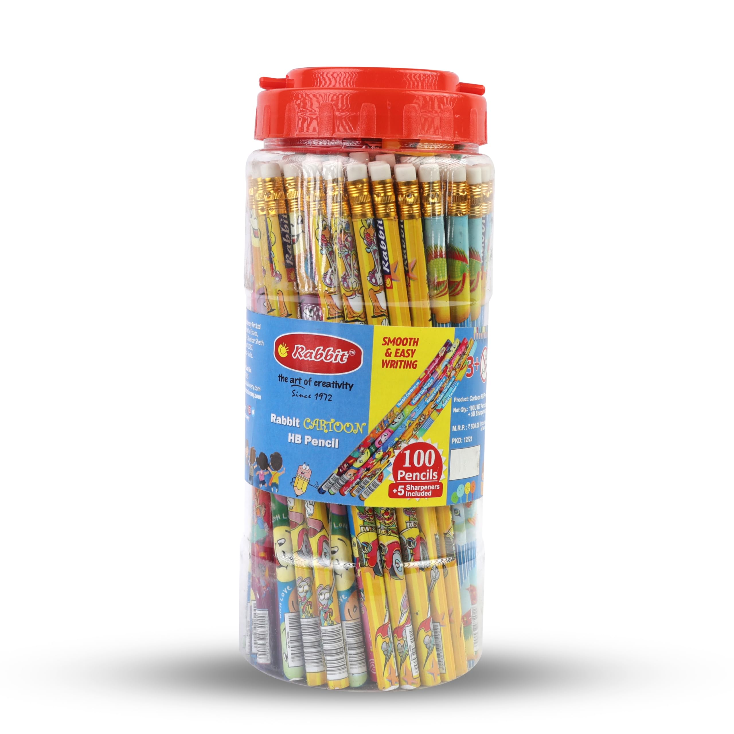 Artiggle Cartoon Picture Hb Pencil Fun Pencils For Kids, Extra Dark + Jumbo Colour Pencil Pencil