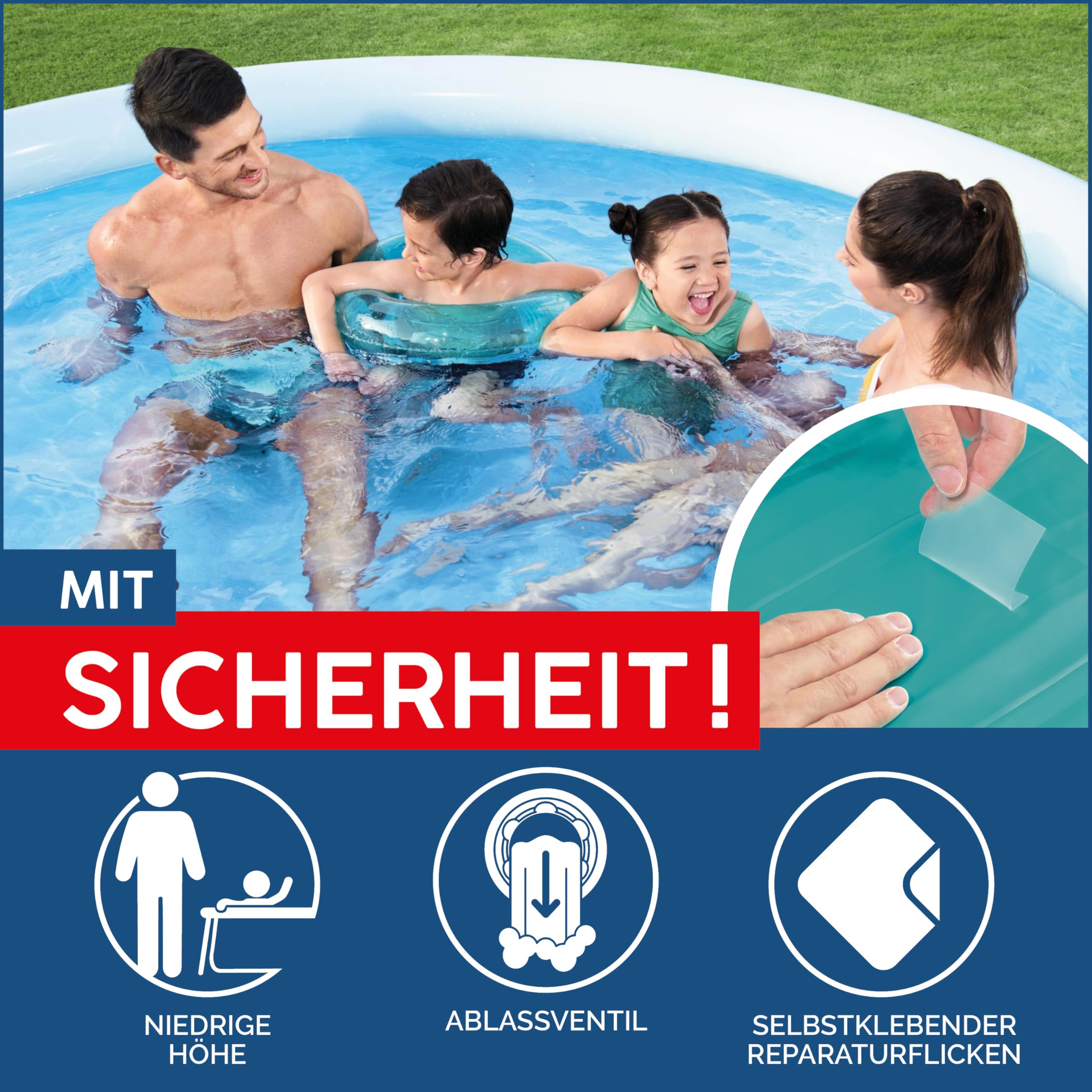 Bestway Fast Set Aufstellpool 305 x 66 cm blau rund