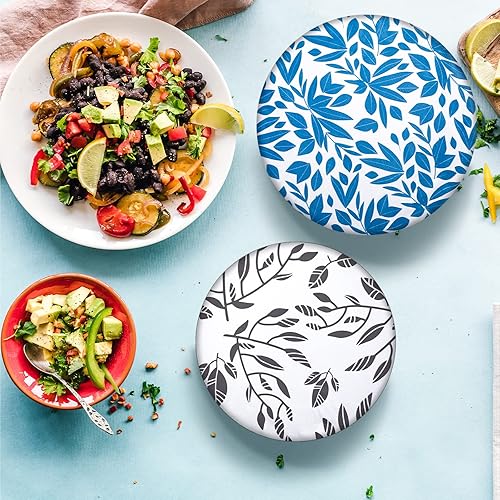 Miniatura 3 de 10 fundas reutilizables para tazones, fundas elásticas tejidas para almacenamiento de alimentos, tela elástica reutilizable para tazones de cocina,