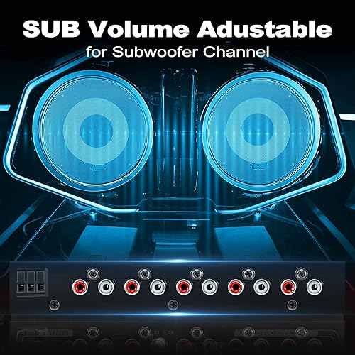 Miniatura 5 de Geynutaly Ecualizador de audio de coche de 7 bandas, amplificador de coche ajustable de 7 bandas ecualizador gráfico con interruptor de selección de