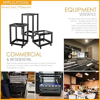 Amazon.com: RIVECO 25U Open Frame Server Rack with Wheels