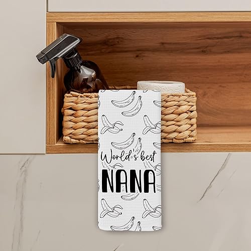 Miniatura 3 de Regalos de plátano para decoración de toallas de cocina, divertidos regalos para la abuela de parte de nietos, paños de cocina de mano, regalo retro