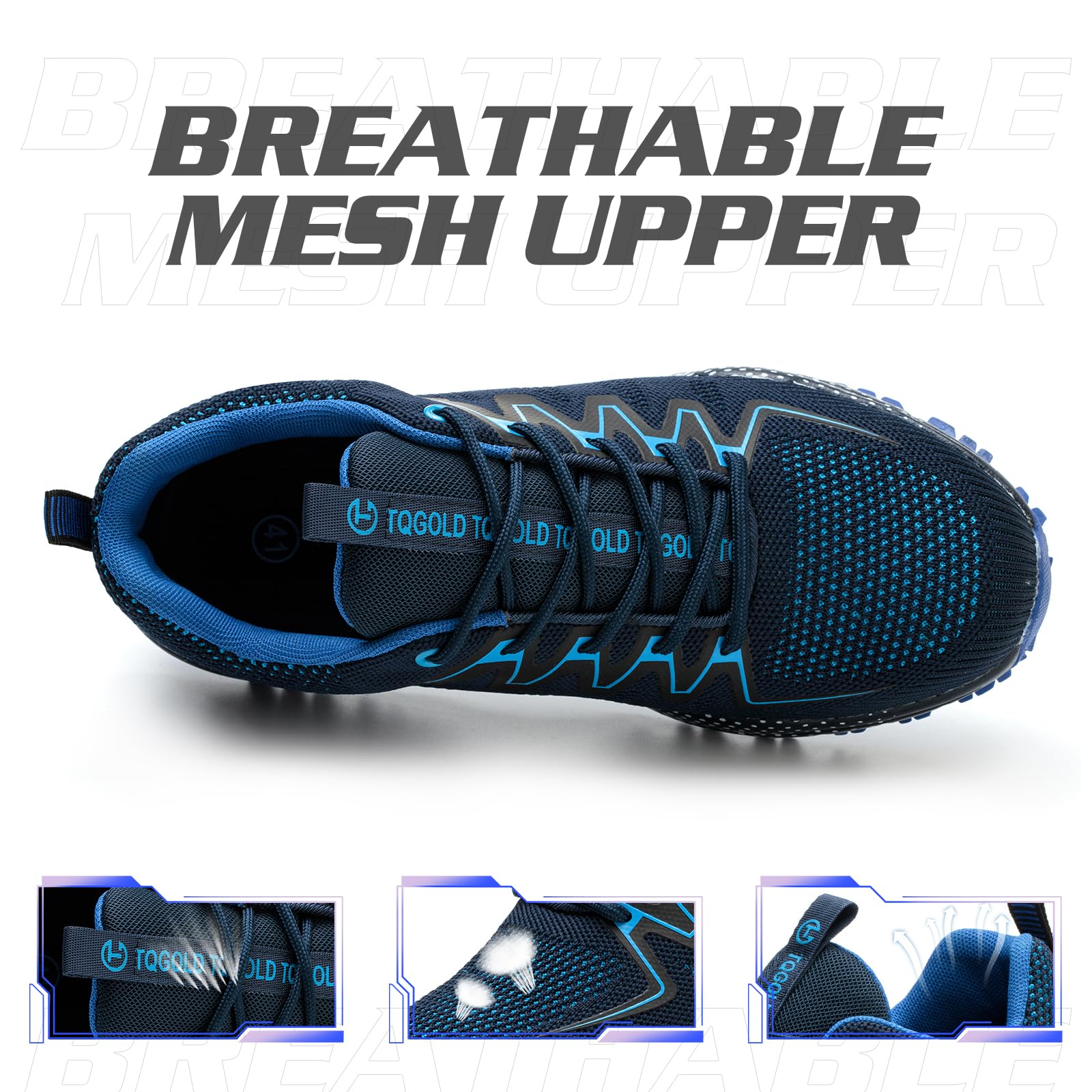 TQGOLD Scarpe Antinfortunistiche Uomo Donna Scarpe da Ginnastica Leggere Antiperforazione Punta in Acciaio Comode Scarpe Sicurezza