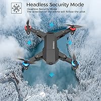 Vista 5 de X500 Mini Drone de posicionamiento de flujo óptico RC Quadcopter con cámara HD 720P, modo de retención de altitud, drones FPV plegables WiFi, video