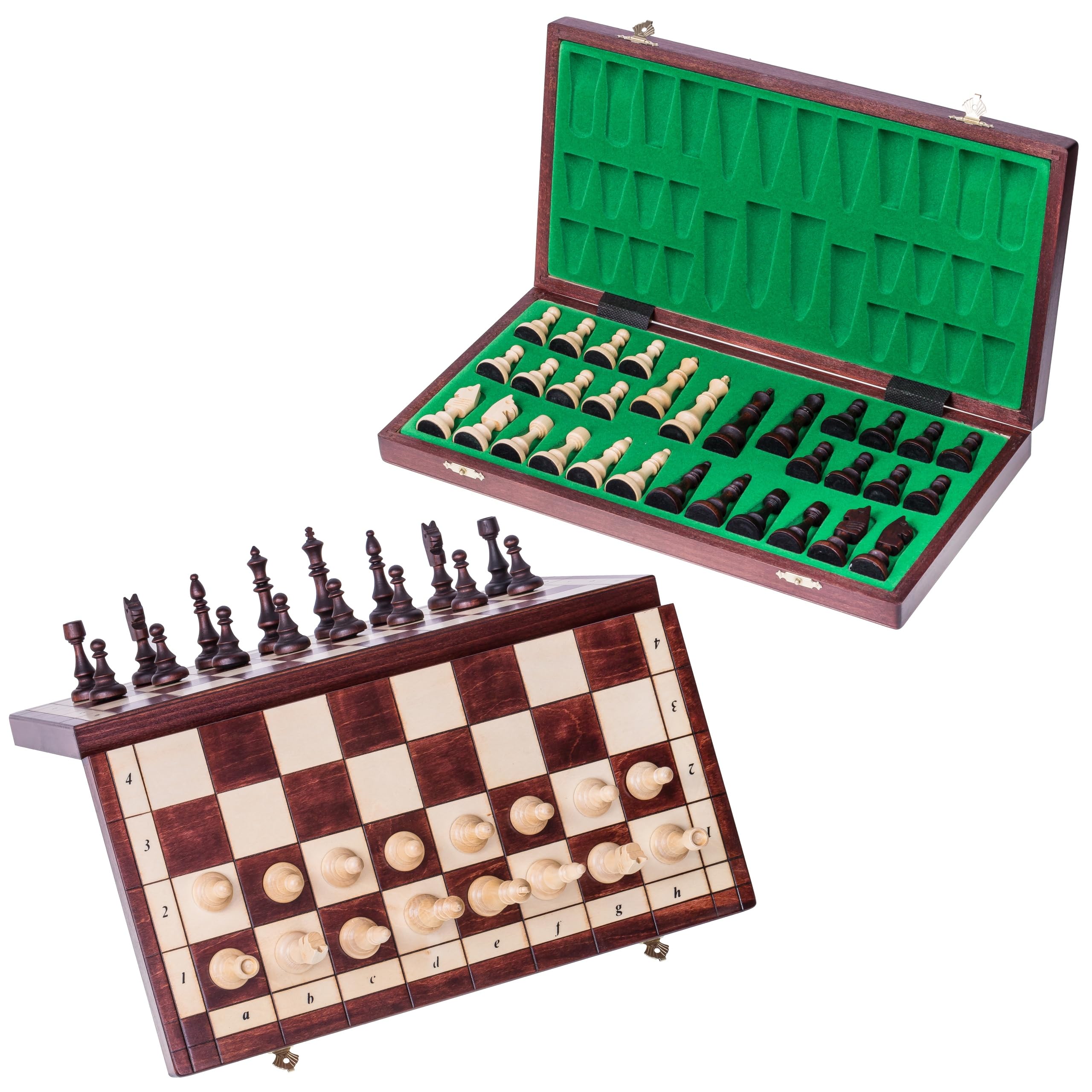 Square - Schach Schachspiel - MAGNETISCHE 350 - Schachfiguren & Schachbrett aus Holz