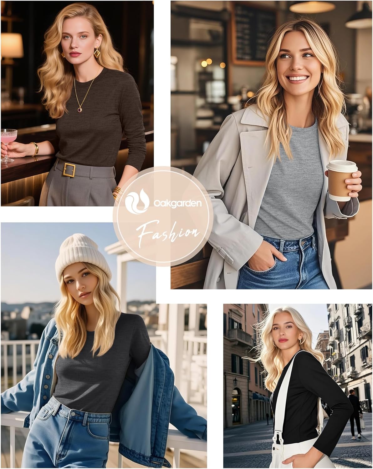 8 Pack Womens Long Sleeve Shirts Casual Basic Tops Crew Neck Undershirts Stretch Layering Tee Shirts 2026 Fashion - Image 2