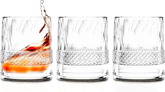 Elite Crystal Tumbler Glasses 350ML - Lead-Free Diamond Cut Drinkware Set