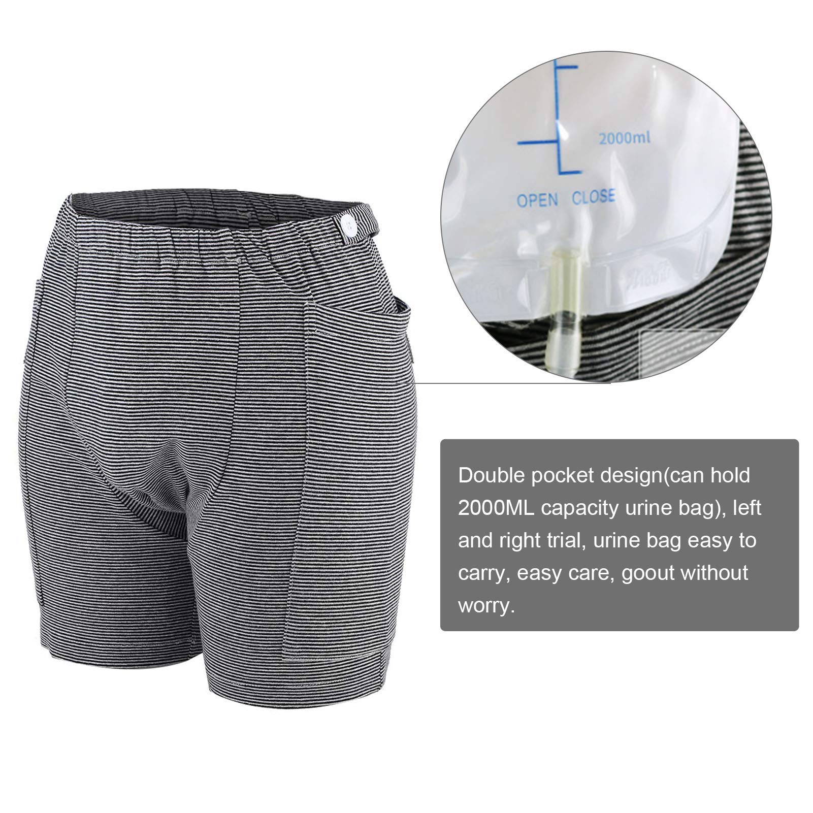 Incontinence Care Trousers, Urine Bag Pants Suitable for Elder