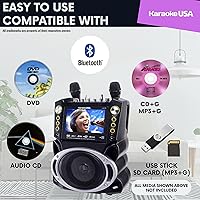 Vista 3 de Karaoke USA GF844 Bluetooth Karaoke Machine
